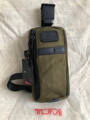 TUMI Alpha 3 Compact Sling Green Body bag Shoulder Nylon Business Outlet