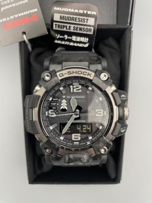 Pre-owned Casio G-shock Gwg-2000-1a1jf Black Red Carbon Mudmaster Men's Wrist Watch