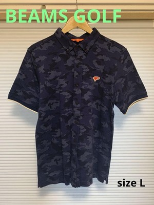 BEAMS GOLF Camouflage Jacquard B.D Polo Shirt | eBay UK