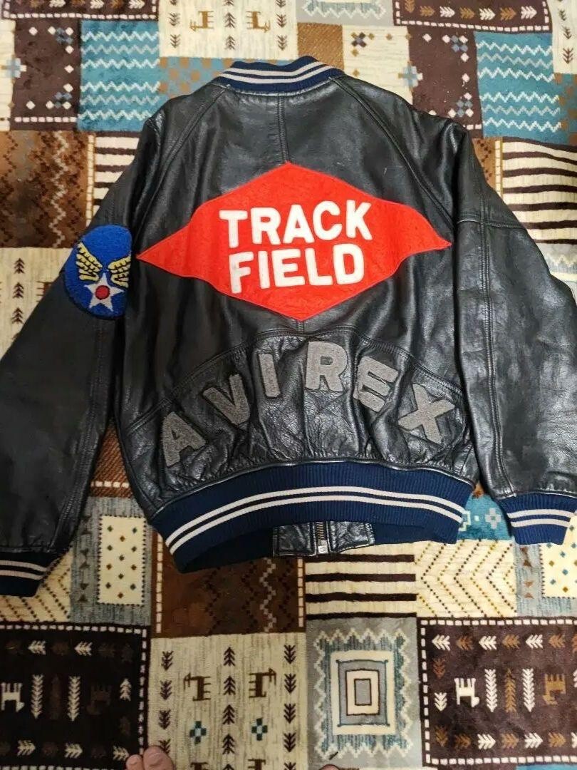 AVIREX LEATHER TRACK JACKET レザートラックジャケット