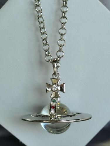 Vivienne Westwood Small Orb Necklace Pendant Clear Color Vivienne Westwood Small Orb Necklace Pendant Clear Color