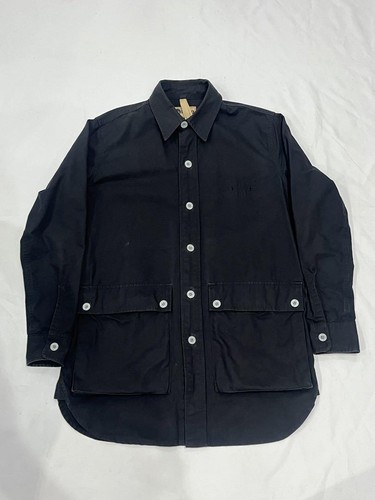 Nigel Cabourn LYBRO Long Sleeve Shirt Black Cotton Size 46