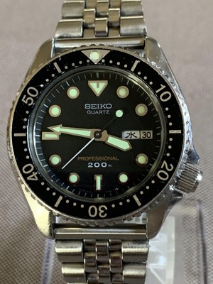 SEIKO QUARTZ 200m（6458-6020） SEIKO Diver 6458 6020 Quartz Pro 200m Watch 37mm Case 17cm