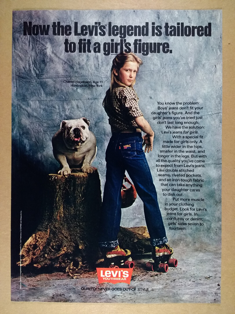 Levi’s 80-90s advertising poster 1990 Levi's Jeans Print Ad/Poster Paperboy BMX Bike No Fear