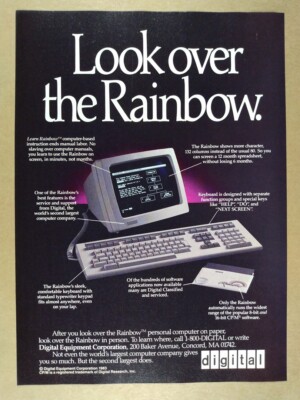 1983 DEC Digital Rainbow 100 Computer vintage print Ad