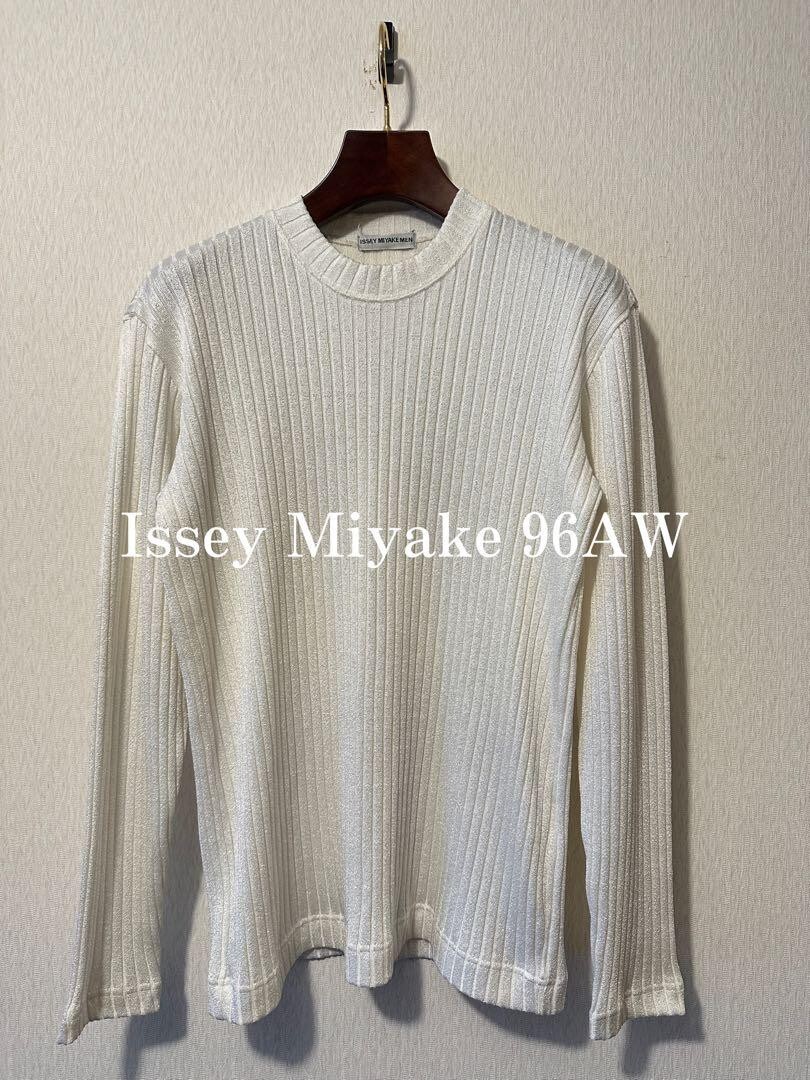 ISSEY MIYAKE men's polyester 96AW Pleats Knit Size M White