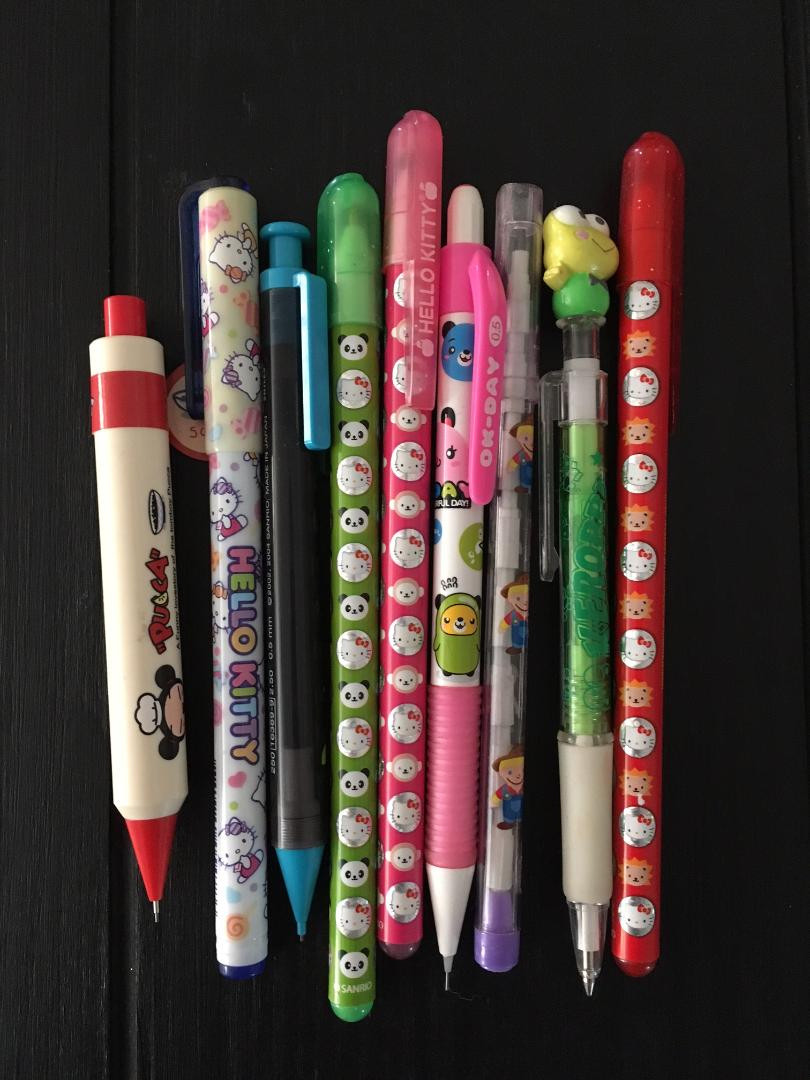 Sanrio Writing Utensils Pens Pencils Rare Kawaii Hello Kitty Cinnamoroll Pucca
