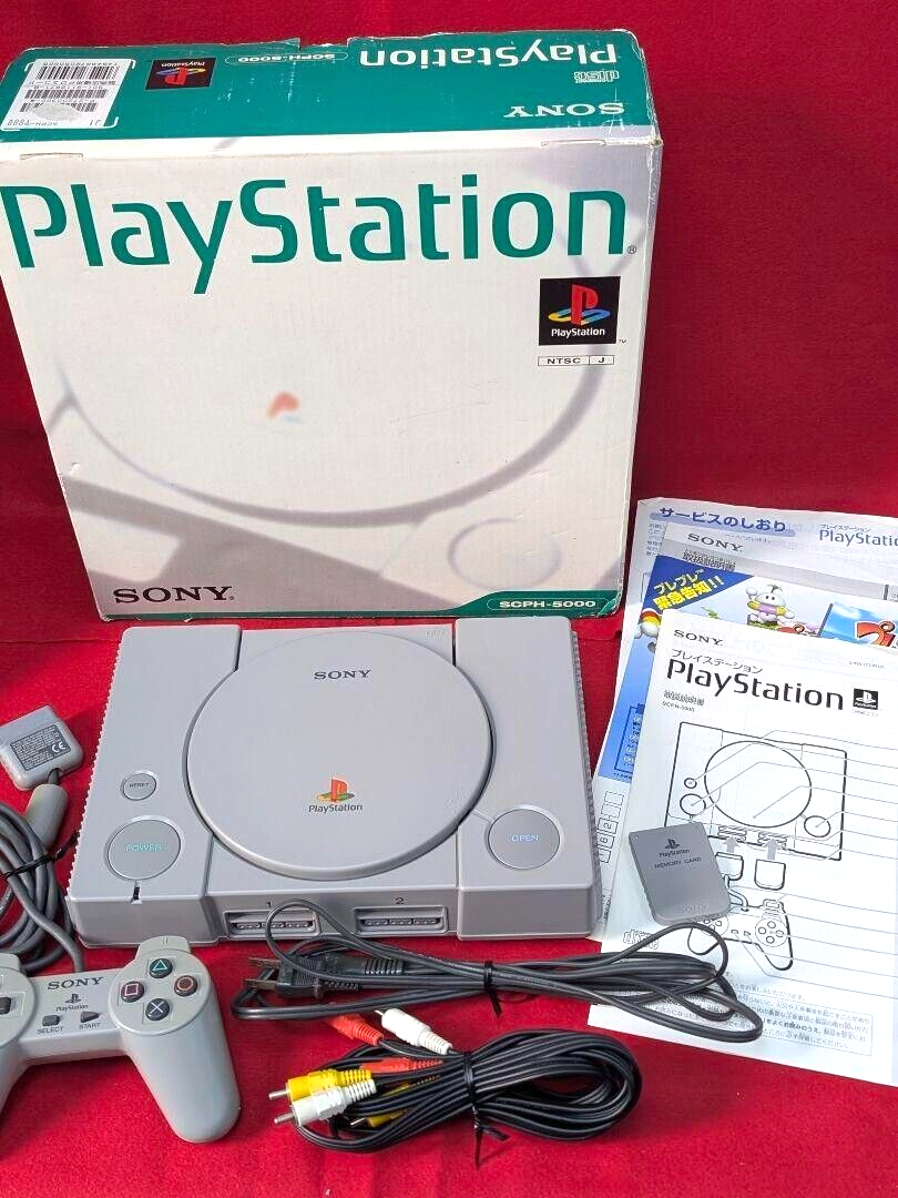 Sony PlayStation 1 PS1 SCPH-5000 Console w/ Box, Manual +