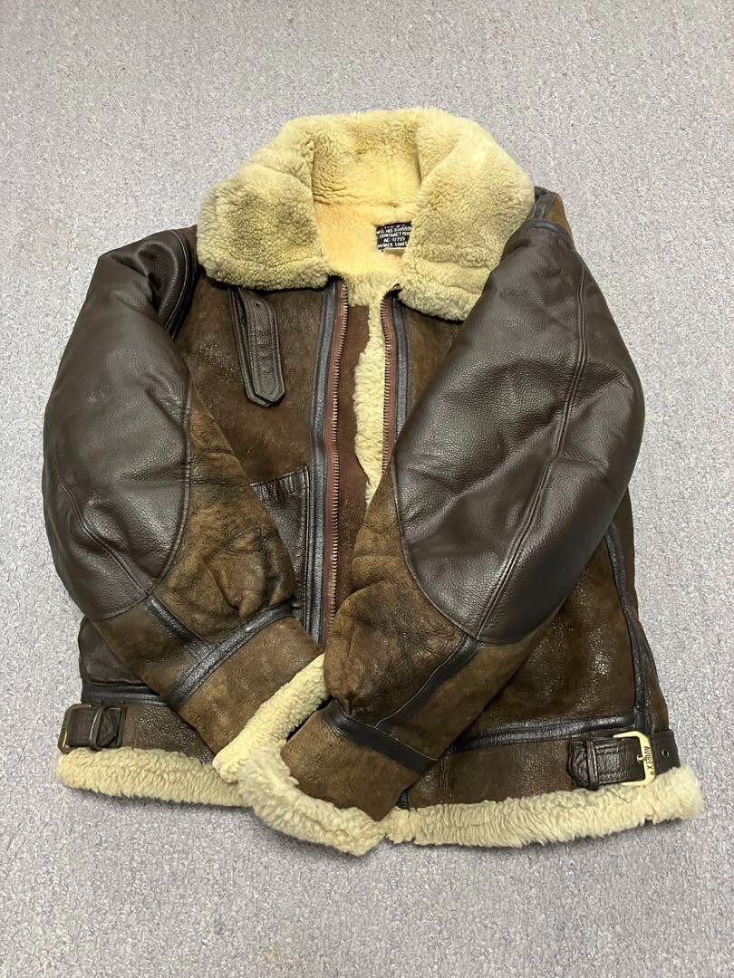 AVIREX Type B-3 (B3) Flight Mouton Leather Jacket World War