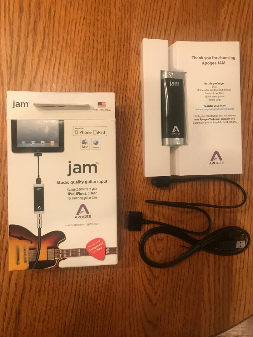 Apogee Jam studio for IOS-30 pin iOS Mac/ iPhone, iPAD(old style connector)