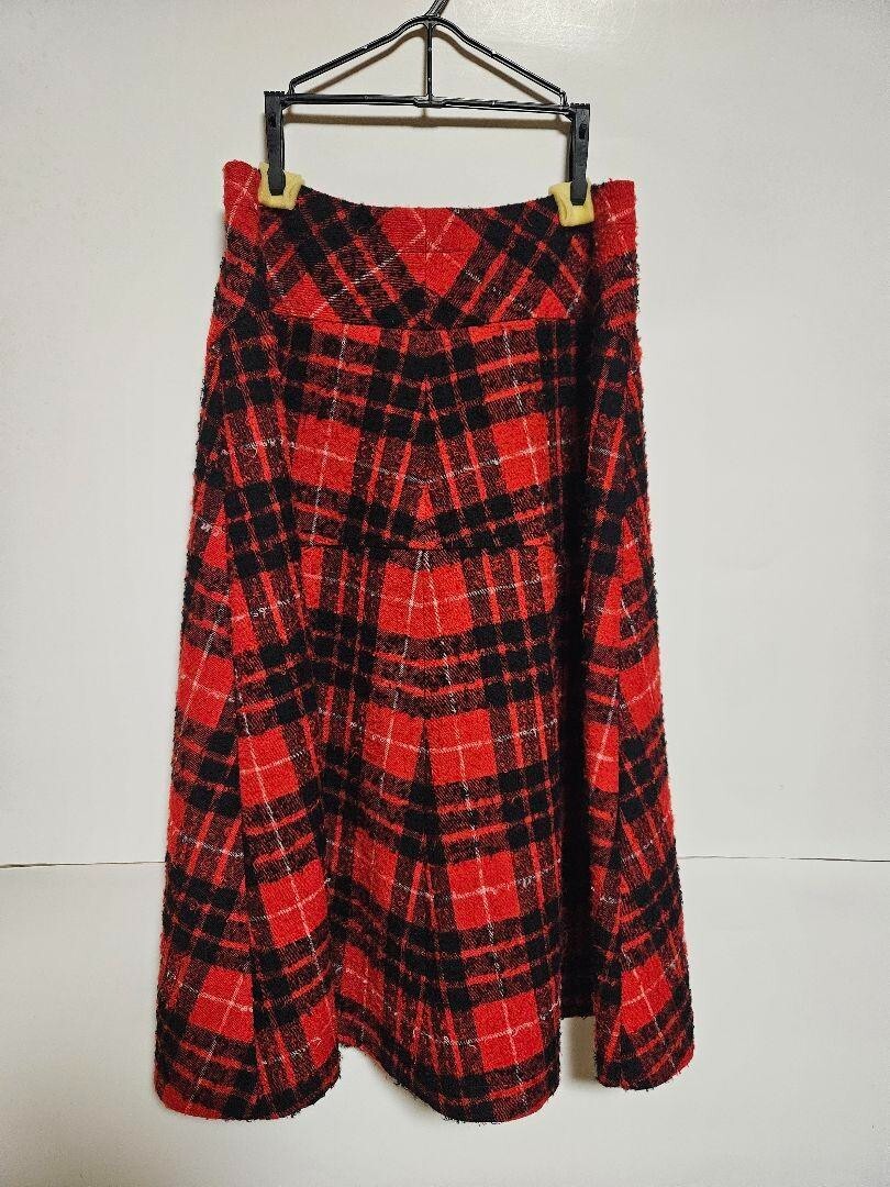 tricot COMME des GARÇONS チェック柄ロングスカート トリココムデギャルソンtricot COMME des GARCONS変形ギンガム