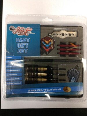 Shot Steel Tip 20pc Dart Gift Set 22 Gram - Free Shipping