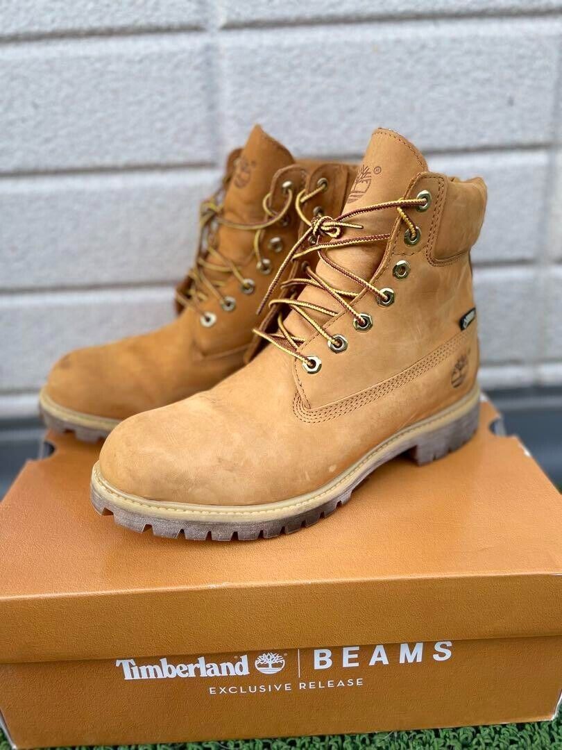 Timberland × BEAMS GORE-TEX Middle Bootie Boots Color Beige Timberland × BEAMS GORE-TEX Middle Bootie Boots Color Beige