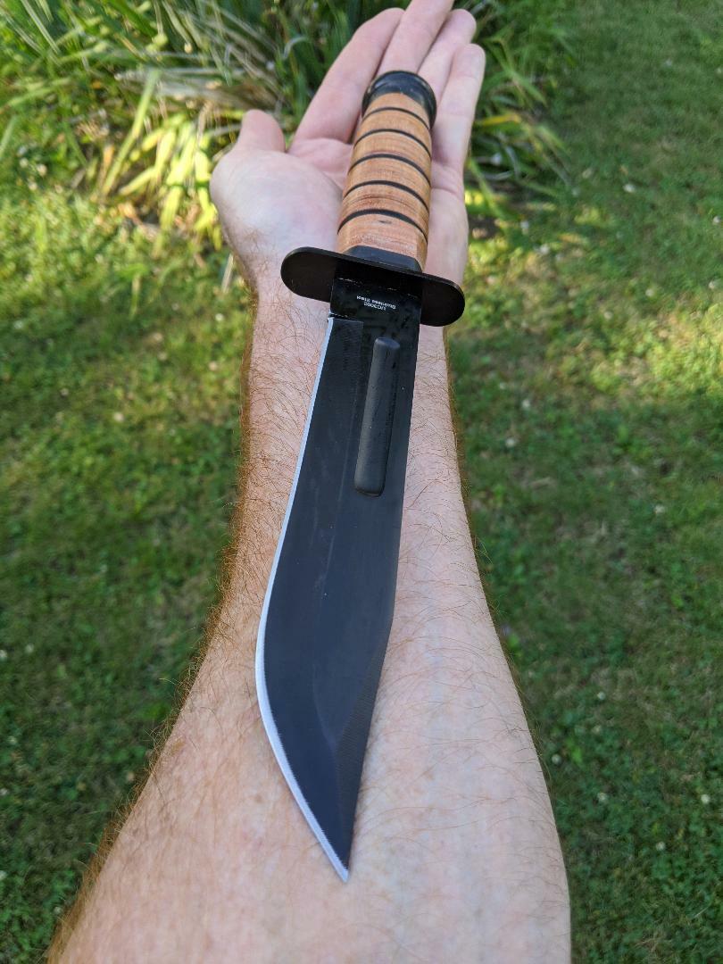USMC MARINES K BAR TYPE TACTICAL BOWIE SURVIVAL HUNTING KNIFE MILITARY