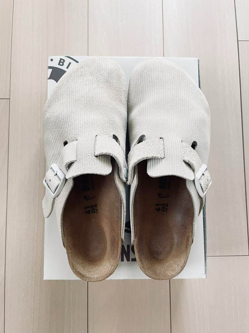 Stussy Birkenstock Boston Sandals Bone EU 41 JP 26.5cm | eBay