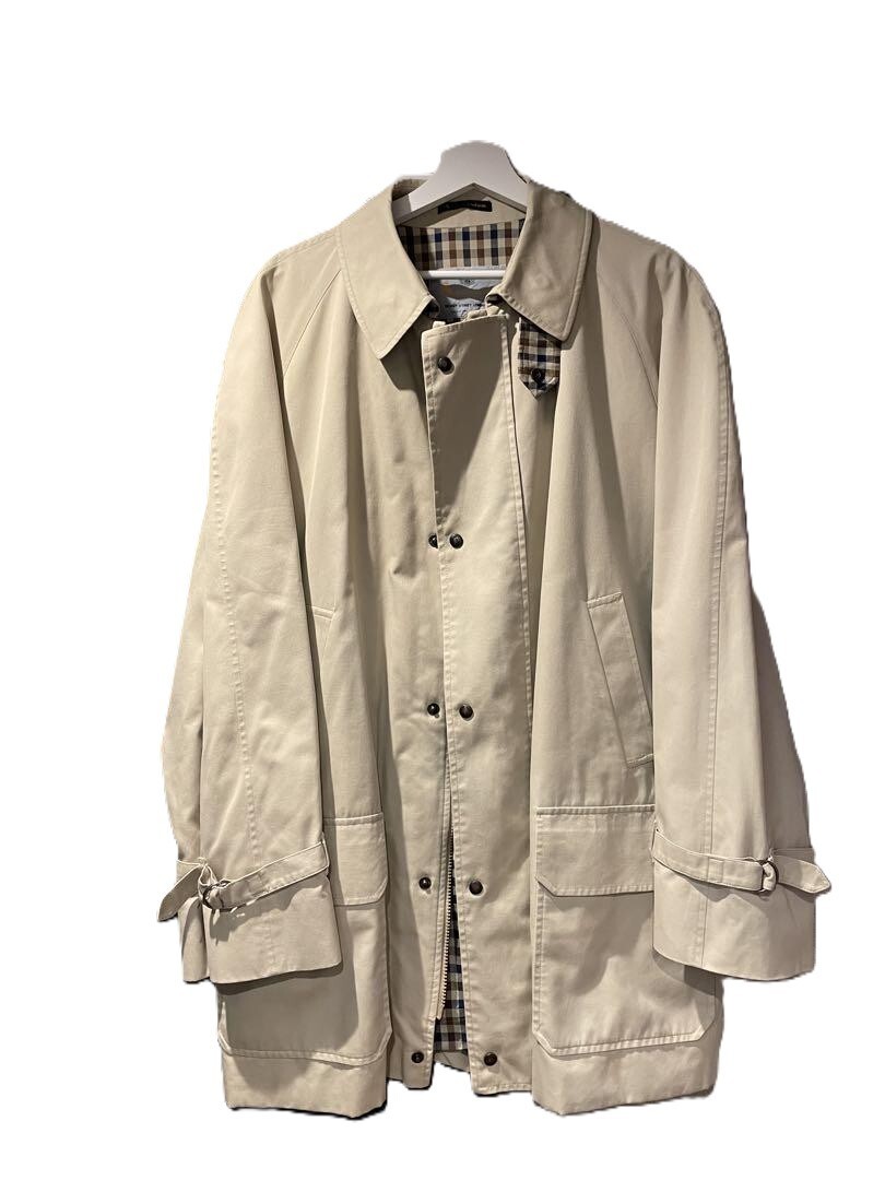 ジャケット・アウター vintage Aqasqtum balmacaan bw Vintage Aquascutum 80s Club Check Balmacan Coat Half Coat
