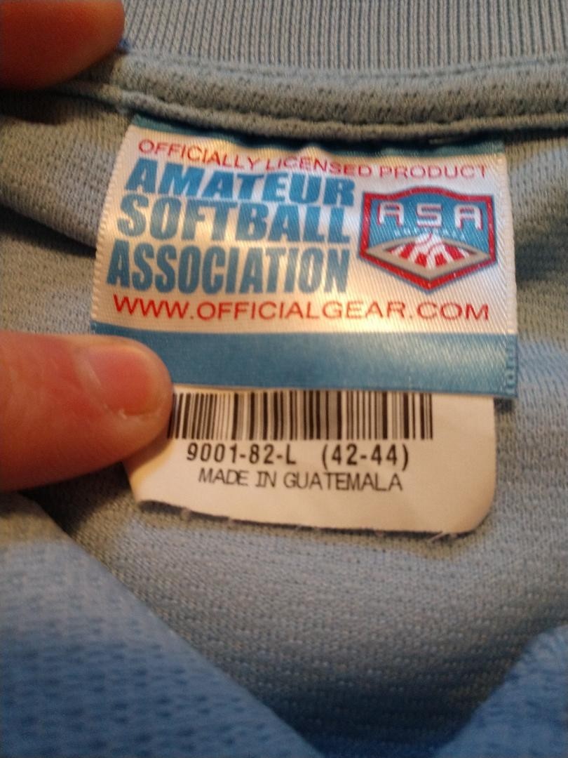 ASA SOFTBALL UMPIRE SHIRTS POWDER BLUE L & XL BONUS 2 ASA HATS