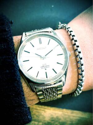 SEIKO LORD MATIC ステンレス時計 Seiko Lord Matic 5601-9000 Vintage Overhaul Silver Round