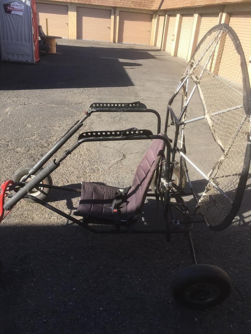 paramotor ppg powered paraglider with used harness and two wings