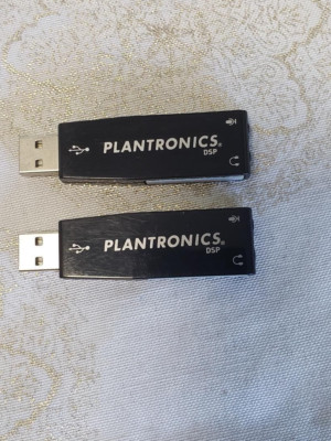 Plantronics DSP Adapter 02 For Analog PC Headset / Mic 3.5mm Plugs To USB Port