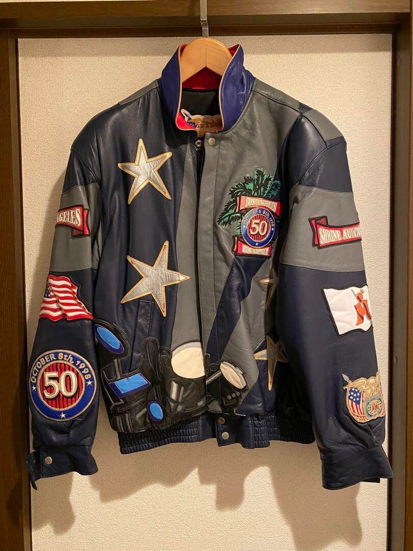 Jeff Hamilton Stadium Jacket NBA Chicago Bulls Leather L