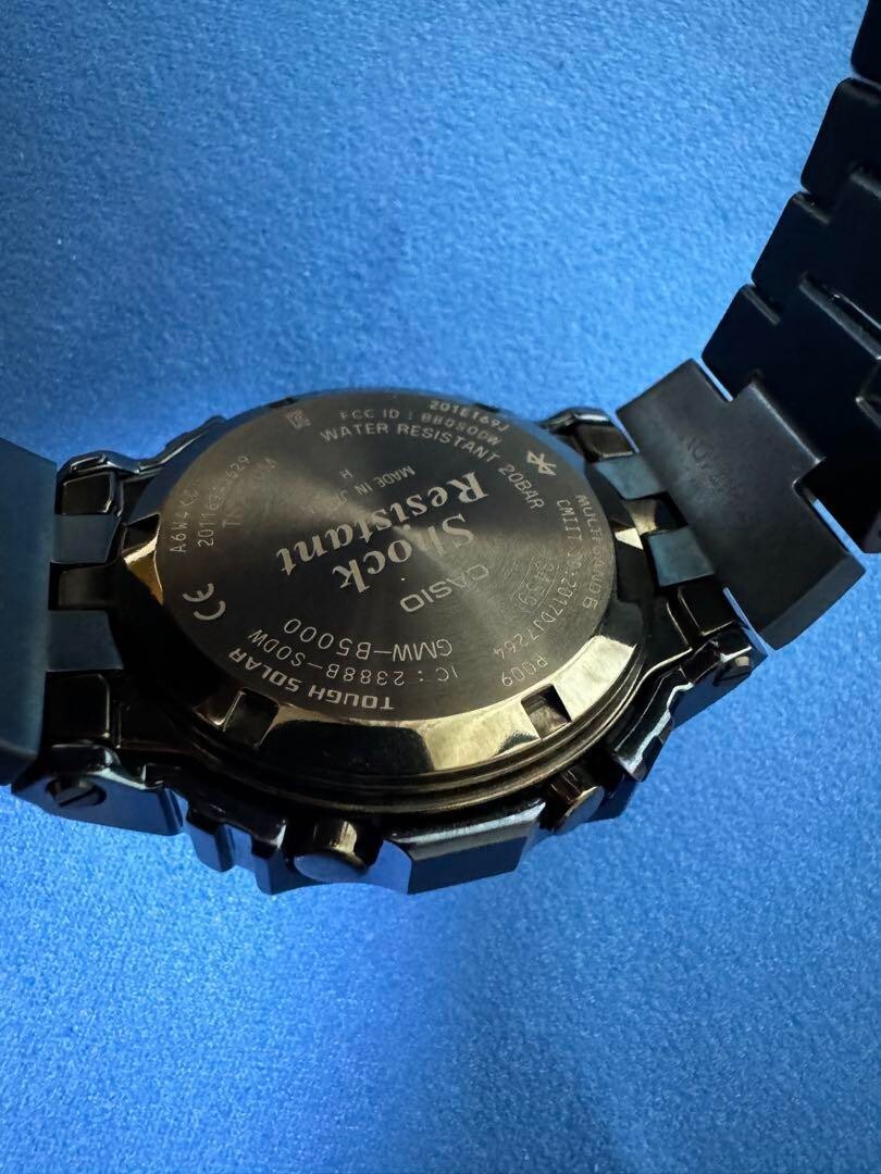 Pre-owned Casio G-shock Black Full Metal Titanium Circuitry Watch Gmwb5000tcc1