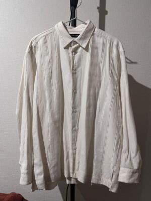 未使用 1988 ISSEY MIYAKE 長袖ポロシャツ M ホワイト ISSEY