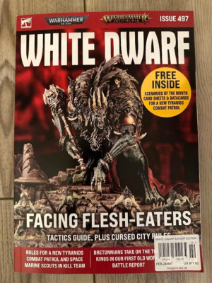 2024 WHITE DWARF Issue 497 FACING FLESH-EATERS Free Inside CARD SHEETS + Extras