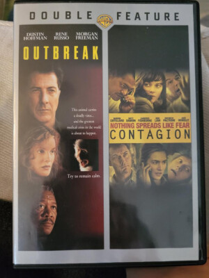 Outbreak / Contagion 2 DVD Set- Dustin Hoffman Morgan Freeman Matt Damon WS