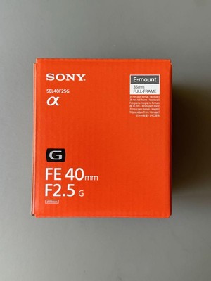 SONY Standard Single Focus Lens SEL40F25G FE 40mm F2.5 G Lens E Mount NEW