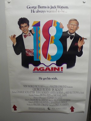 18 AGAIN Charlie Schlatter GEORGE BURNS Tony Roberts Refuge VIDEO POSTER 1988
