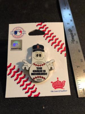NEW Boston Red Sox Pin The ''Babe Ruth'' Curse is Reversed! MLB - Butterfly Clasp