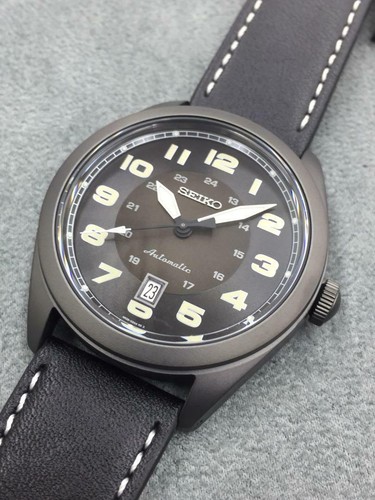 Pre-owned Seiko Neo Sports Srpc89k1 Automatic Black Dial Black Leather Men Watch Us4