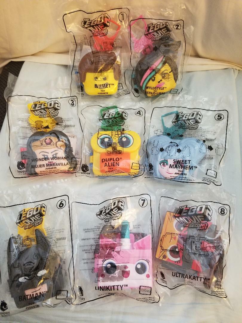 2019 Mcdonald's The Lego Movie 2 Happy Meal Toys Set of 8 NIP