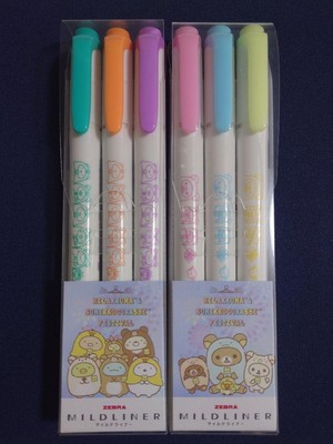 Rilakkuma m9k San-X Sumikko Gurashi Mild Liner Set Of 3 2 Pieces