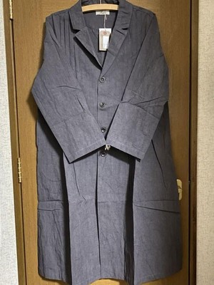Ichi Antiques Charcoal Linen Blend Coat Ichi Antiquites