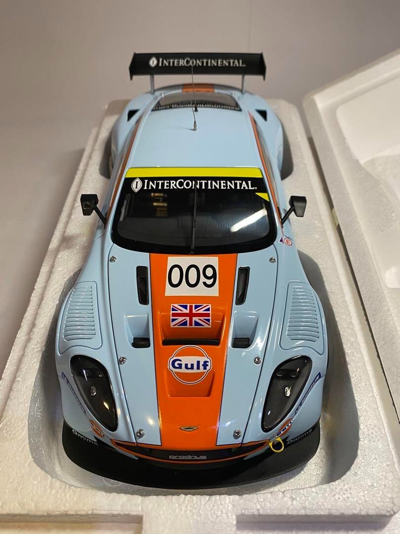 1/18 AUTOart Aston Martin DBR9 Light Blue Orange w/ Box From
