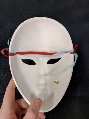 LOT OF 3 VINTAGE PORCELAIN HAND PAINTED WALL MASKS MARDI GRAS HARLEQUIN CARNIVAL