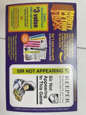 LOONEY LABS Monty Python Fluxx - KEEPER Promo card