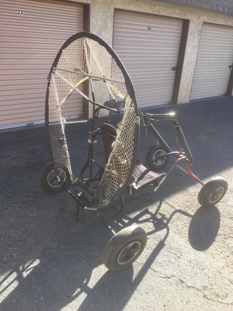 paramotor ppg powered paraglider with used harness and two wings