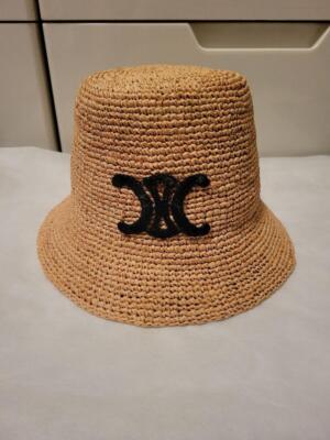 CELINE Cap Bucket Hat Raffia | eBay