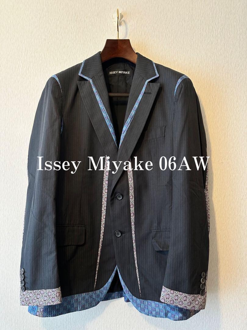 ISSEY MIYAKE men's 06AW Piping Tailored Jacket size 2 black