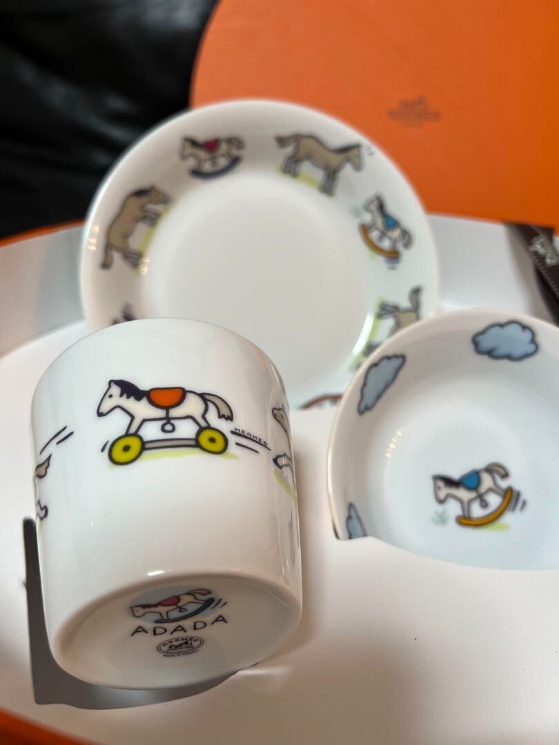 エルメス HERMES アダダ ADADA ベビー食器 3点セット Hermes
