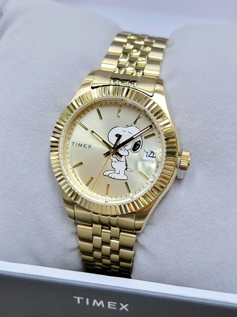 Timex x Peanuts Snoopy Vintage Style Gold Tone Laides Watch