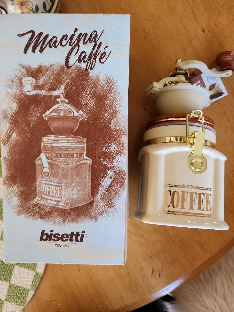BISETTI COFFEE BEAN MILL GRINDER CERAMIC MANUAL MACINA CAFFE