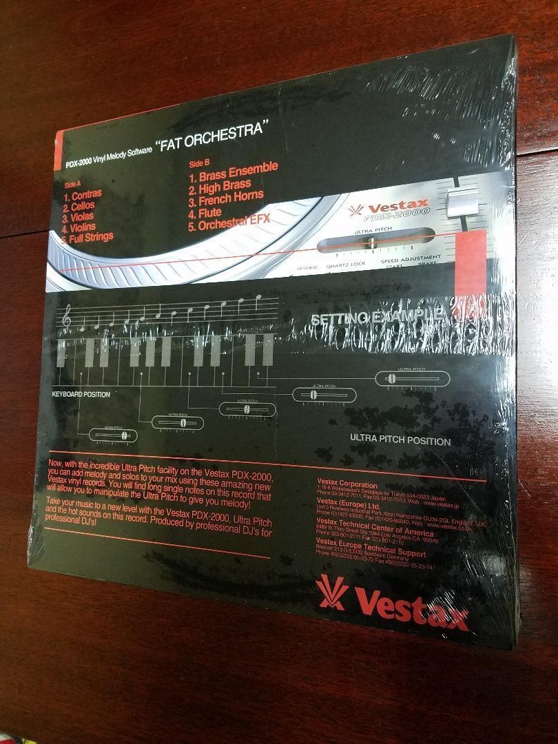 Vestax  PDX2000 TURNTABLE VINYL MELODY SOFTWARE No 2 Sealed Brand New