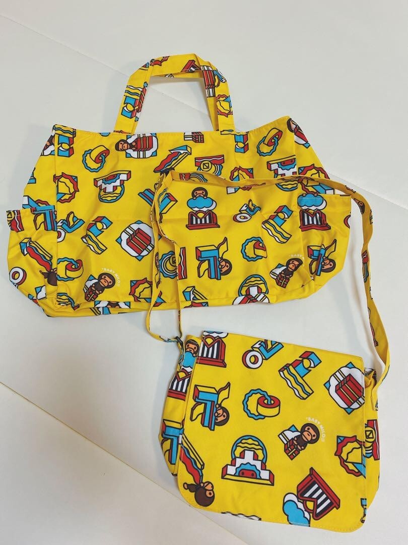 バッグ Bape All Baby Milo Tote Bag BAPE Multicolor Baby Milo Small Tote Bag A Bathing Ape