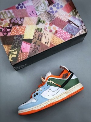 Nike SB Dunk Low Totel Orange Green Blue Black