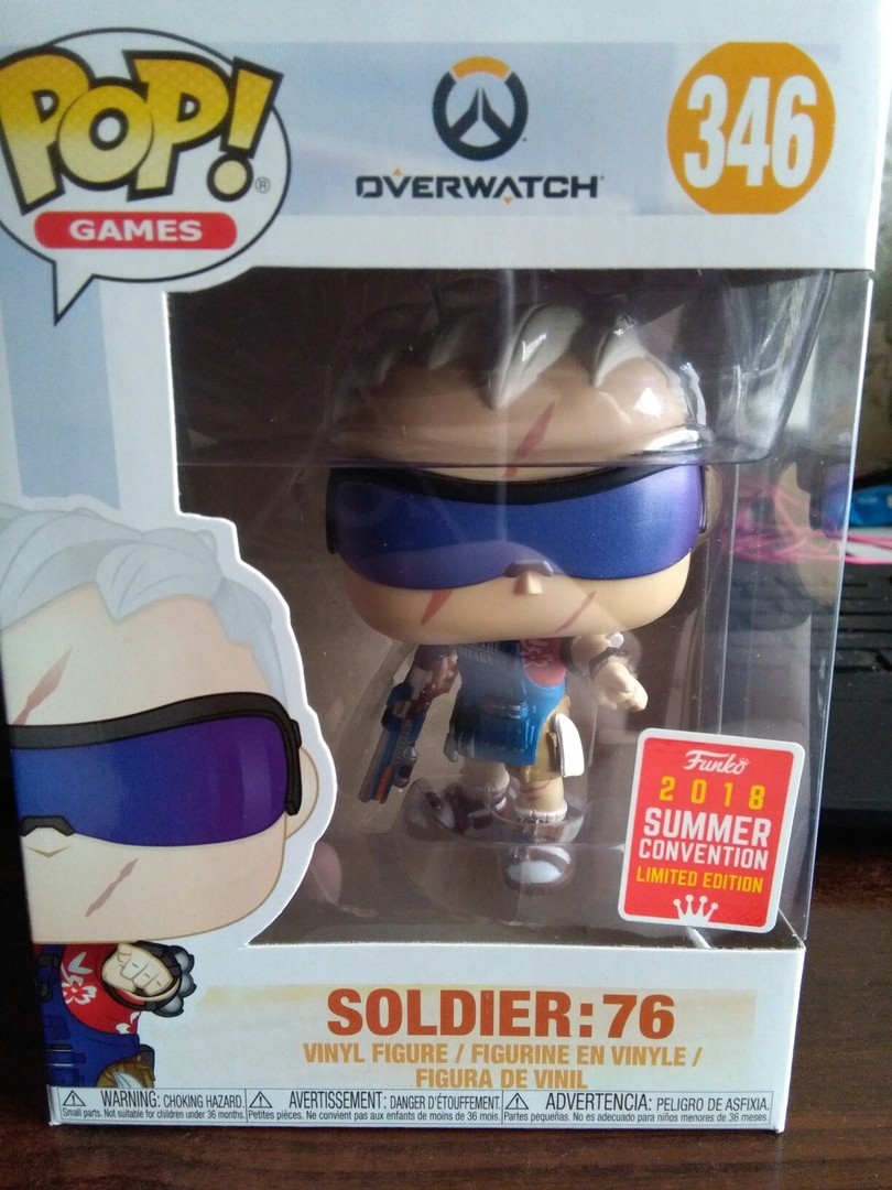 FUNKO POP OVERWATCH SOLDIER 76 GRILLMASTER SDCC 2018 EXCLUSIVE - DENTED BOX | eBay