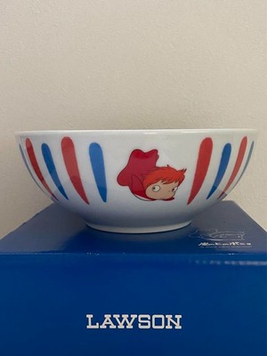 Ponyo on a Cliff by the Sea Rice Bowl Noodle Soup Bowl Donburi LOWSON